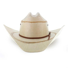 ARIAT M&F Ariat Men's Tan 2-Cord Bangora Straw Western Cowboy Hat ARIAT M&F Ariat Men's Tan 2-Cord Bangora Straw Western Cowboy Hat
