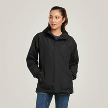 ARIAT Women's Rebar Stormshell Logo Waterproof Jacket Black/Purple ARIAT Women's Rebar Stormshell Logo Waterproof Jacket Black/Purple