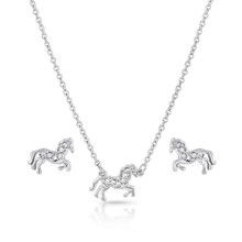 MONTANA SILVERSMITH Montana Silversmiths Women's Silver All the Pretty Horses Jewelry Set MONTANA SILVERSMITH Montana Silversmiths Women's Silver All the Pretty Horses Jewelry Set