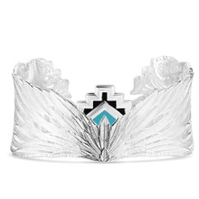 Montana Silversmiths Women's Silver Firefly Lights American Made Winged Bracelet