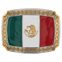 MONTANA SILVERSMITH Montana Silversmiths Men's Pride of Mexico Attitude Buckle 