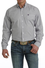 CINCH Cinch Men's Classic Purple Geo Print Button Down Western Cotton Shirt CINCH Cinch Men's Classic Purple Geo Print Button Down Western Cotton Shirt