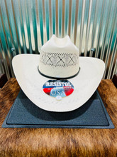 STETSON/RESISTOL/CHARLIE 1 HORSE Resistol Unisex Natural Gold Card Straw Hat 