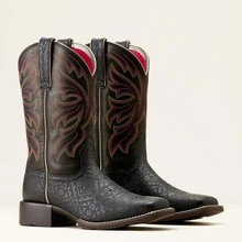 Ariat Women's Black Blanket Emboss/Limousine Black Buckley Western Boots