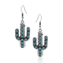 MONTANA SILVERSMITH Montana Silversmiths Women's Turquoise Saguaro Attitude Earrings 
