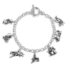 MONTANA SILVERSMITH Montana Silversmiths Women's Silver Charms of Champions Rodeo Bracelet MONTANA SILVERSMITH Montana Silversmiths Women's Silver Charms of Champions Rodeo Bracelet