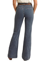 PANHANDLE SLIM Rock & Roll Denim Panhandle Slim Women's Medium Wash Welt Pocket Trouser Jean 