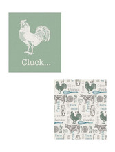 GIFTCRAFT Giftcraft Maison Chicken Reusable Dish Cloth Set of 2 