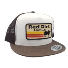 RED DIRT Red Dirt Pancho Unisex Brown And White Ball Cap 
