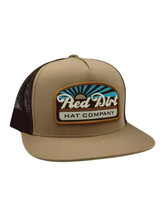 RED DIRT Red Dirt Men's Khaki And Chocolate Blue Skies Logo Patch Cap 