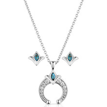 Montana Silversmiths Women's Simple Squash Blossom Crystal Jewelry Set