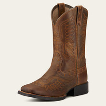 Ariat Boy's Honor Wide Square Toe Boot - Distressed Brown
