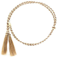 M & F M&F Western Men's Blonde Braided Horsehair Tassels Stampede String Pin Rust M & F M&F Western Men's Blonde Braided Horsehair Tassels Stampede String Pin Rust