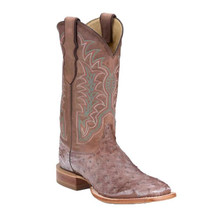 JUSTIN Justin Men's Brown Chisolm Exotic Ostrich Broad Square Toe Western Boot 
