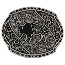 MONTANA SILVERSMITH Montana Silversmiths Men's Buffalo Roam Attitude Belt Buckle 