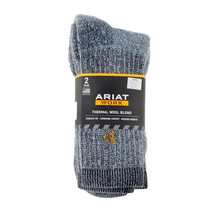 NESTER HOSIERY Ariat Nester Hosiery Unisex Black Ultimate Thermal Wool Blend Work Socks (Pack of 2) NESTER HOSIERY Ariat Nester Hosiery Unisex Black Ultimate Thermal Wool Blend Work Socks (Pack of 2)