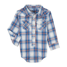 WRANGLER Wrangler Kid's Multicolor Plaid Print Onesie 