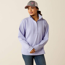 ARIAT Ariat Women's Sweet Lavender Breeze Logo 1/2 Zip Sweatshirt ARIAT Ariat Women's Sweet Lavender Breeze Logo 1/2 Zip Sweatshirt
