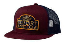 Red Dirt Maroon & Navy Hotel Lights Snap Back Cap