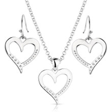 MONTANA SILVERSMITH Montana Silversmiths Women's Silver Divine Affection Jewelry Set MONTANA SILVERSMITH Montana Silversmiths Women's Silver Divine Affection Jewelry Set
