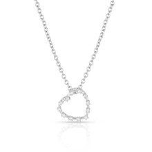 MONTANA SILVERSMITH Montana Silversmiths Women's Silver Hanging On Heartstring Necklace 