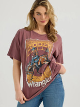 WRANGLER Wrangler Women's Wild Ginger Acid Wash Graphic Oversized Tee WRANGLER Wrangler Women's Wild Ginger Acid Wash Graphic Oversized Tee