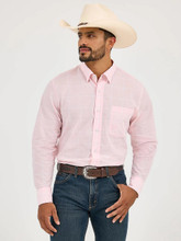 Wrangler Men's Check Pink Cody Johnson Button Down Shirt