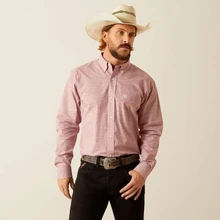 Ariat Solid Brick Red Slub Classic Fit Men's Shirt