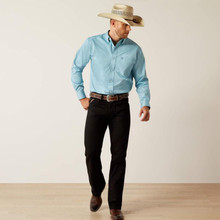 ARIAT Ariat Men's Light Blue Team Logo Twill Classic Fit Shirt ARIAT Ariat Men's Light Blue Team Logo Twill Classic Fit Shirt