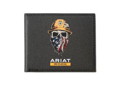 M & F Ariat Men's Black Bifold Workman Western Wallet 