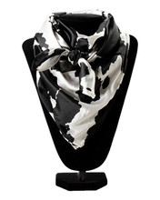 M & F M&F Western Women's Black & White Cow Print Wild Rag 