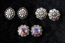 M & F M&F Western Silver Strike Women's Silver Post Style Earrings Set 