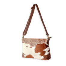 MYRA BAGS Myra Women's Brown & White Glorious Rangelands Crossbody Bag 