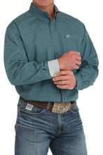 CINCH Cinch Men's Green Medallion Print Button Down Western Shirt CINCH Cinch Men's Green Medallion Print Button Down Western Shirt
