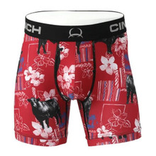 CINCH Cinch Men's Red Angus Boxer Brief 