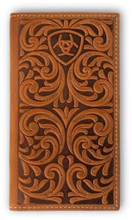 M & F Ariat M&F Western Men's Medium Brown Rodeo Leather Wallet 