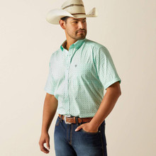 ARIAT Ariat Men's Aqua Wrinkle Free Ellis Classic Fit Shirt ARIAT Ariat Men's Aqua Wrinkle Free Ellis Classic Fit Shirt