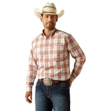Men's Ariat Pro Series Wallis Classic Fit Shirt In Orange