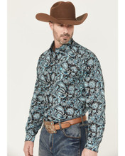 CINCH Cinch Men's Black Paisley Print Button Down Western Shirt 