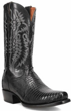 Dan Post Men's Black Exotic Lizard Ringold Tall Western Boot