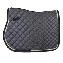 ENGLISH RIDING SUPPLY English Riding Supply ROMFH Glitter Black/Black Gold Trim AP Saddle Pad 