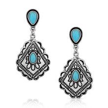 MONTANA SILVERSMITH Montana Silversmiths Women's Turquoise Say No More Dangle Earring 
