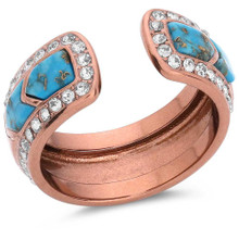 MONTANA SILVERSMITH Montana Silversmiths Women's Copper & Turquoise Majestic Dunes Ring 