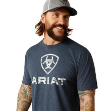 ARIAT Ariat Men's Navy Heather Liberty USA Digi Camo Graphic T Shirt 