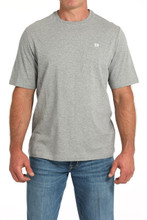 CINCH Cinch Men's Gray Solid Logo Tee CINCH Cinch Men's Gray Solid Logo Tee