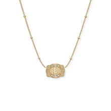 SPUR WEST Spur West Gold Ultra Mini Belt Buckle Initial "L" Necklace 