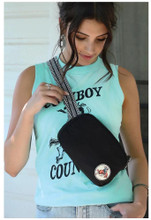 CINCH Cinch Women's Black Bucking Bronc Belt Bag 
