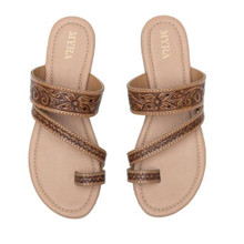 Myra Brown Point Ridge Hand Tooled Sandals