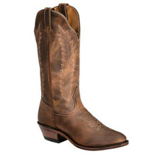 BOULET Boulet Men's Amber Brown Leather Medium Cowboy Western Boot BOULET Boulet Men's Amber Brown Leather Medium Cowboy Western Boot