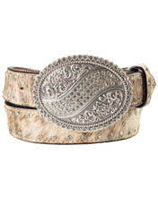 M & F Angel Ranch M&F Western Women's Light Brown Western Leather Belt 